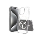 High Quality Acrylic + TPU Hybrid Transparent Case Cover with Magnetic Ring for iPhone 16 Pro (Brand New) showcased in clear design.