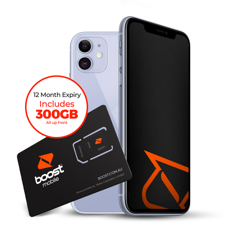 iPhone 11 Premium Refurbished phone & 12 month SIM - Boost iPhone 11 Premium Refurbished phone & 12 month SIM - Boost